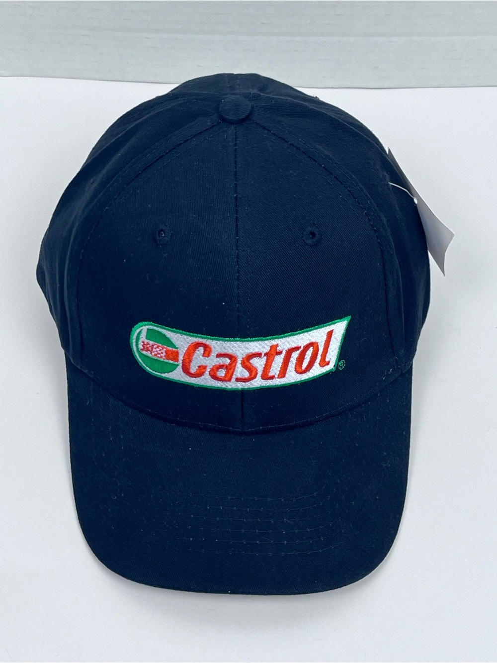 NWT Men's Castrol Oil 100% Cotton Black Adjustable Strap Back Baseball Cap OS